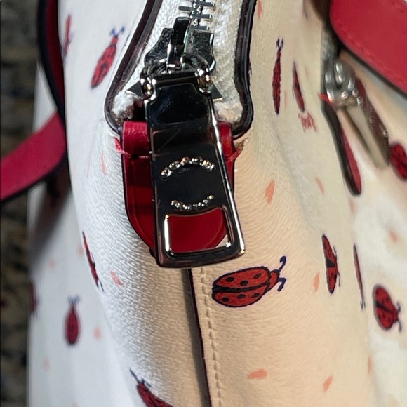 Coach Gallery Tote in Ladybug Floral Print - Flawed Gem DIY Restored - Picture 14 of 16